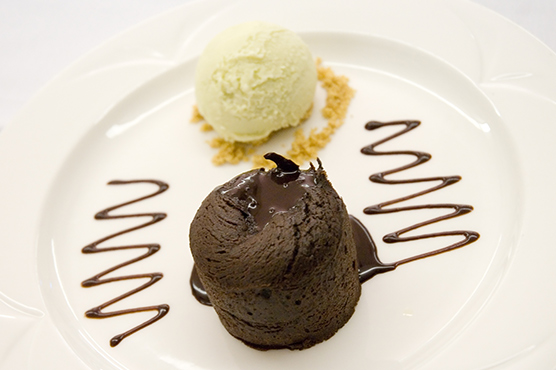 Don’t forget to leave room for a chocolate Fondant with salt caramel ice cream